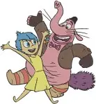 Disney Pixar Inside Out Joy Bing Bong Sadness Emotions Group Interactions Set - Filled Embroidery Design - 3309