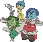 Disney Pixar Inside Out All Emotions Joy Sadness Anger Fear Disgust Bing Bong Group Collection - Filled Embroidery Design - 3311