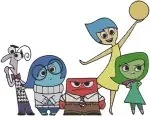 Disney Pixar Inside Out All Emotions Joy Sadness Anger Fear Disgust Bing Bong Group Collection - Filled Embroidery Design - 3313