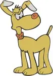 Inspector Gadget With Pluto Dog Holding Sign Running Action Go Go Gadget Bundle - Filled Embroidery Design - 3328