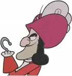 Disney Jake Never Land Pirates Captain Hook And Smee Villain Sidekick Duo - Filled Embroidery Design - 3341