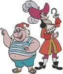 Disney Jake Never Land Pirates Captain Hook Smee Jake Cubby Pirate Crew - Filled Embroidery Design - 3344
