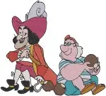 Disney Jake Never Land Pirates Captain Hook Smee Jake Cubby Pirate Crew - Filled Embroidery Design - 3345