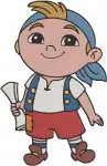 Disney Jake Never Land Pirates Captain Hook Smee Jake Cubby Pirate Crew - Filled Embroidery Design - 3347