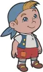 Disney Jake Never Land Pirates Jake With Spyglass Captain Hat Adventure Kid - Filled Embroidery Design - 3355