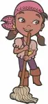 Disney Jake Never Land Pirates Izzy Girl Pirate Pixie Dust Flying Poses Set - Filled Embroidery Design - 3361