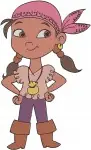 Disney Jake Never Land Pirates Izzy Girl Pirate Pixie Dust Flying Poses Set - Filled Embroidery Design - 3363