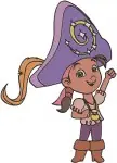 Disney Jake Never Land Pirates Izzy With Pixie Dust Genie Character Adventure Collection - Filled Embroidery Design - 3365