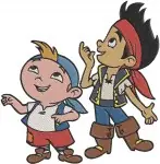 Disney Jake Never Land Pirates Jake Izzy Cubby Smee Skully Group Adventures Designs - Filled Embroidery Design - 3378