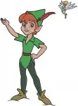 Peter Pan Nana The Dog And Peter Pan Flying And Standing Character Poses - Filled Embroidery Design - 3415