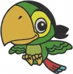 Jake And The Never Land Pirates Skully The Parrot And Izzy Various Poses - Filled Embroidery Design - 3421