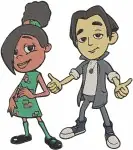 Jimmy Neutron Boy Genius Jimmy Eating Standing Sheen Estevez Carl Wheezer - Filled Embroidery Design - 3440