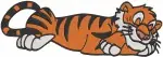 Jungle Book Shere Khan Tiger Regal Poses And King Louie Orangutan With Bananas - Filled Embroidery Design - 3502