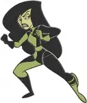 Kim Possible Dr Ann Possible Shego Villain And Kim Possible Action Heroine - Filled Embroidery Design - 3509