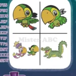Jake And The Never Land Pirates Skully Izzy And Tick Tock The Crocodile - Filled Embroidery Design - Instant Download