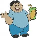 Kim Possible - Rufus The Naked Mole Rat - Plus Human Boy Character - Pet And Friend Poses - Filled Embroidery Design - 3529