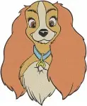 Lady And The Tramp - Lady The Cocker Spaniel - Elegant And Sweet Poses - Disney Classic Dog - Filled Embroidery Design - 3534