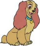 Lady And The Tramp - Lady The Cocker Spaniel - Elegant And Sweet Poses - Disney Classic Dog - Filled Embroidery Design - 3537