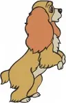 Lady And The Tramp - Lady And Scamp Son Playing Accordion - Mother Son Moments - Disney Dogs - Filled Embroidery Design - 3540