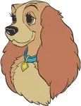 Lady And The Tramp - Lady The Graceful Cocker Spaniel - Multiple Poses - Disney Animation - Filled Embroidery Design - 3543