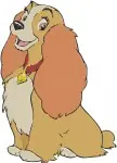 Lady And The Tramp - Lady The Graceful Cocker Spaniel - Multiple Poses - Disney Animation - Filled Embroidery Design - 3545