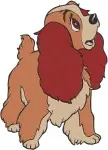 Lady And The Tramp - Lady The Cocker Spaniel And Her Puppy Scamp - Sweet Dog Family Moments - Filled Embroidery Design - 3546