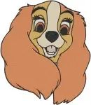 Lady And The Tramp - Lady The Cocker Spaniel And Her Puppy Scamp - Sweet Dog Family Moments - Filled Embroidery Design - 3547