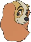 Lady And The Tramp - Lady The Cocker Spaniel And Her Puppy Scamp - Sweet Dog Family Moments - Filled Embroidery Design - 3548