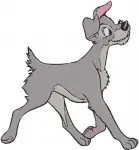 Lady And The Tramp - Tramp The Lovable Mutt - Street Sm Dog Poses - Disney Character - Filled Embroidery Design - 3583