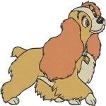 Lady And The Tramp - Puppies Bath Time - Tony Accordion - Joe Cooking - Restaurant Crew - Filled Embroidery Design - 3600