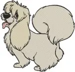 Disney Dogs - Lady With Bone Landt - Trusty Landt - Georgette Oliver And Co - Canine Friends - Filled Embroidery Design - 3610