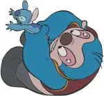 Lilo And Stitch - Stitch And Angel With Flower Lei - Gantu - Hamsterviel - Ohana And Experiments - Filled Embroidery Design - 3647