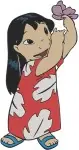 Disney Lilo Stitch Lilo With Camera Swimming Stitch Alien Form Surfing - Filled Embroidery Design - 3662