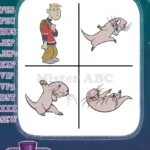 Kim Possible - Ron Stoppable And Rufus The Naked Mole Rat - Hero Sidekick Duo - Disney Channel - Filled Embroidery Design - Instant Download