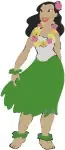 Disney Lilo Stitch Nani Hula Dress Pleakley Green Alien Disguise Sitting Stitch - Filled Embroidery Design - 3716