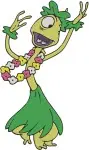 Disney Lilo Stitch Nani Hula Dress Pleakley Green Alien Disguise Sitting Stitch - Filled Embroidery Design - 3717