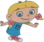 Disney Little Einsteins Annie Singer Blonde Girl Various Standing Poses Collection - Filled Embroidery Design - 3737