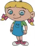 Disney Little Einsteins Annie Singer Blonde Girl Various Standing Poses Collection - Filled Embroidery Design - 3738