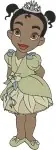 Disney Princesses Young Mulan Portrait And Young Tiana In Various Poses - Filled Embroidery Design - 3777