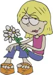 Lizzie Mcguire Animated Lizzie Various Poses In Frame And With Flowers - Filled Embroidery Design - 3805