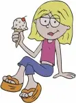 Lizzie Mcguire Animated Lizzie Jumping Ice Cream Reading And Relaxing Poses - Filled Embroidery Design - 3812