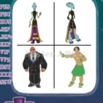 Disney Lilo Stitch Grand Councilwoman Cobra Bubbles David Hula Dancing Characters Collection - Filled Embroidery Design - Instant Download