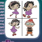 Disney Little Einsteins June Dancer Graceful Poses Leo Conductor Leader Designs - Filled Embroidery Design - Instant Download