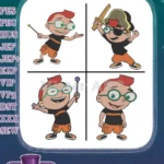 Disney Little Einsteins Leo Conductor With Baton Playing Baseball Energetic Boy - Filled Embroidery Design - Instant Download