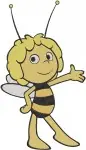 Maya The Bee Various Cute Poses Standing Flying And Dancing Character Set - Filled Embroidery Design - 3879