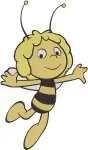 Maya The Bee Various Cute Poses Standing Flying And Dancing Character Set - Filled Embroidery Design - 3880