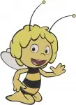 Maya The Bee And Ant Friend Various Character Poses And Interactions Clip - Filled Embroidery Design - 3883