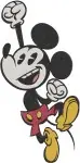 Mickey Mouse - Various Classic Poses - Waving And Working With Pickaxe - Disney Character - Filled Embroidery Design - 3901