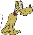 Mickey Mouse And Pluto - Best Friends Duo - Classic Disney Character Poses - Loyal Dog - Filled Embroidery Design - 3916