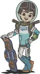 Miles From Tomorrowland - Miles Callisto And Loretta Callisto Siblings - Merc The Robo Ostrich - Space - Filled Embroidery Design - 3930